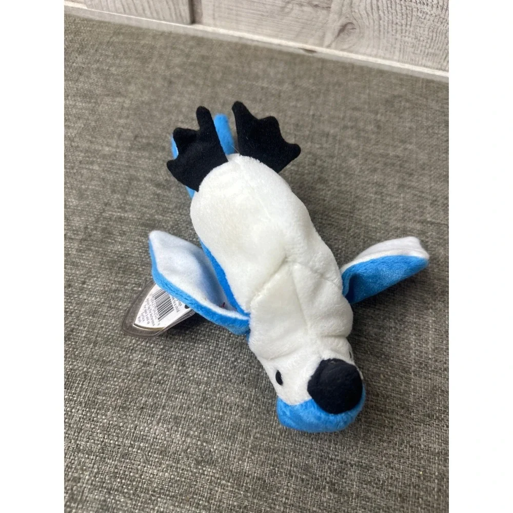 Ty Beanie Babies Rocket Blue & White Bird Plush 1998 Retired Collectible